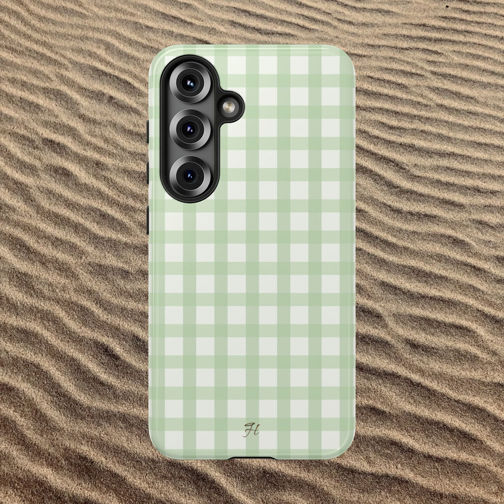 Sage Green Gingham Phone Case - Halo Collective
