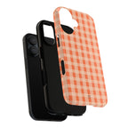 Orange Gingham Phone Case