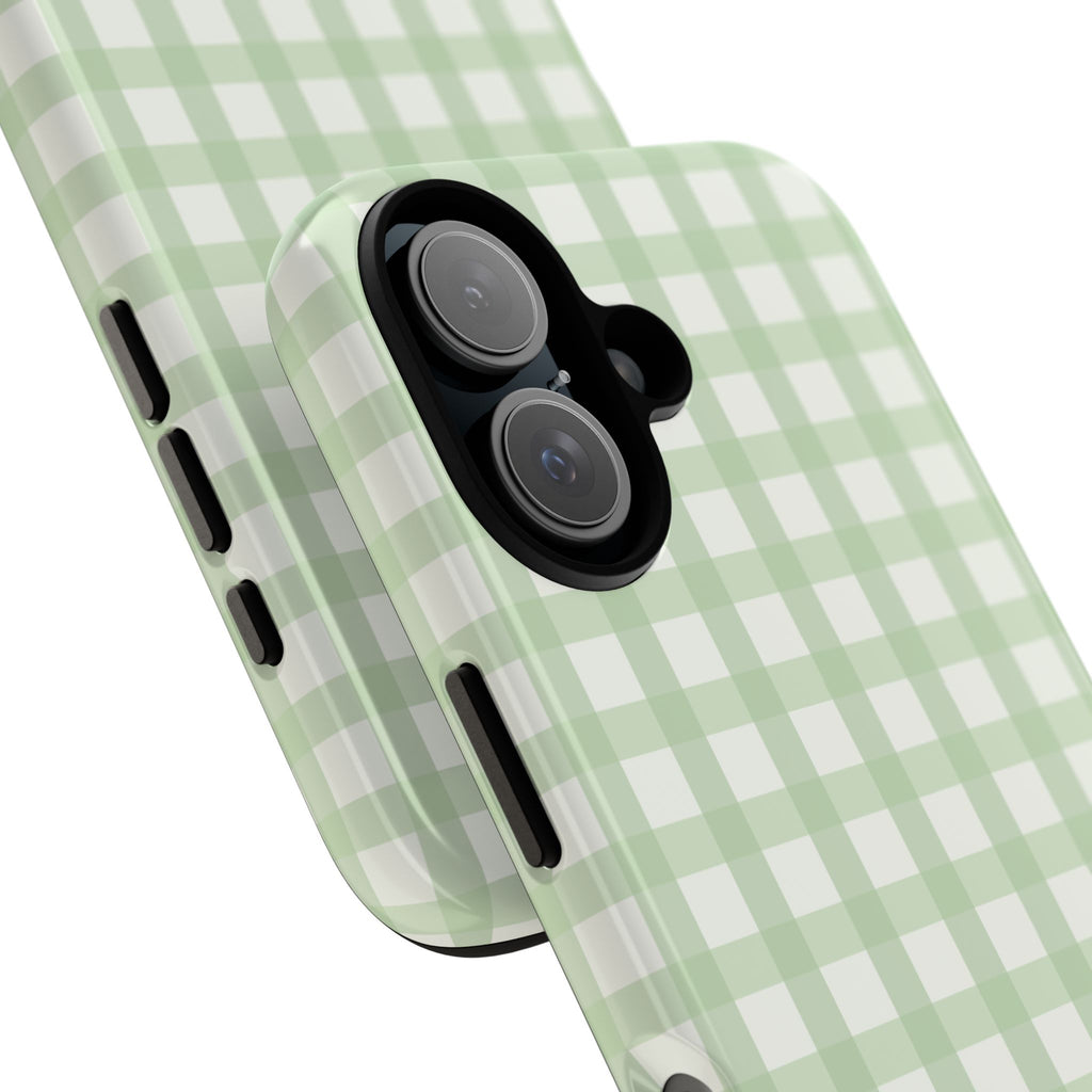 Sage Green Gingham Phone Case - Halo Collective