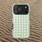 Sage Green Gingham Phone Case - Halo Collective