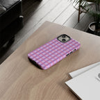 Lilac Purple Gingham Phone Case