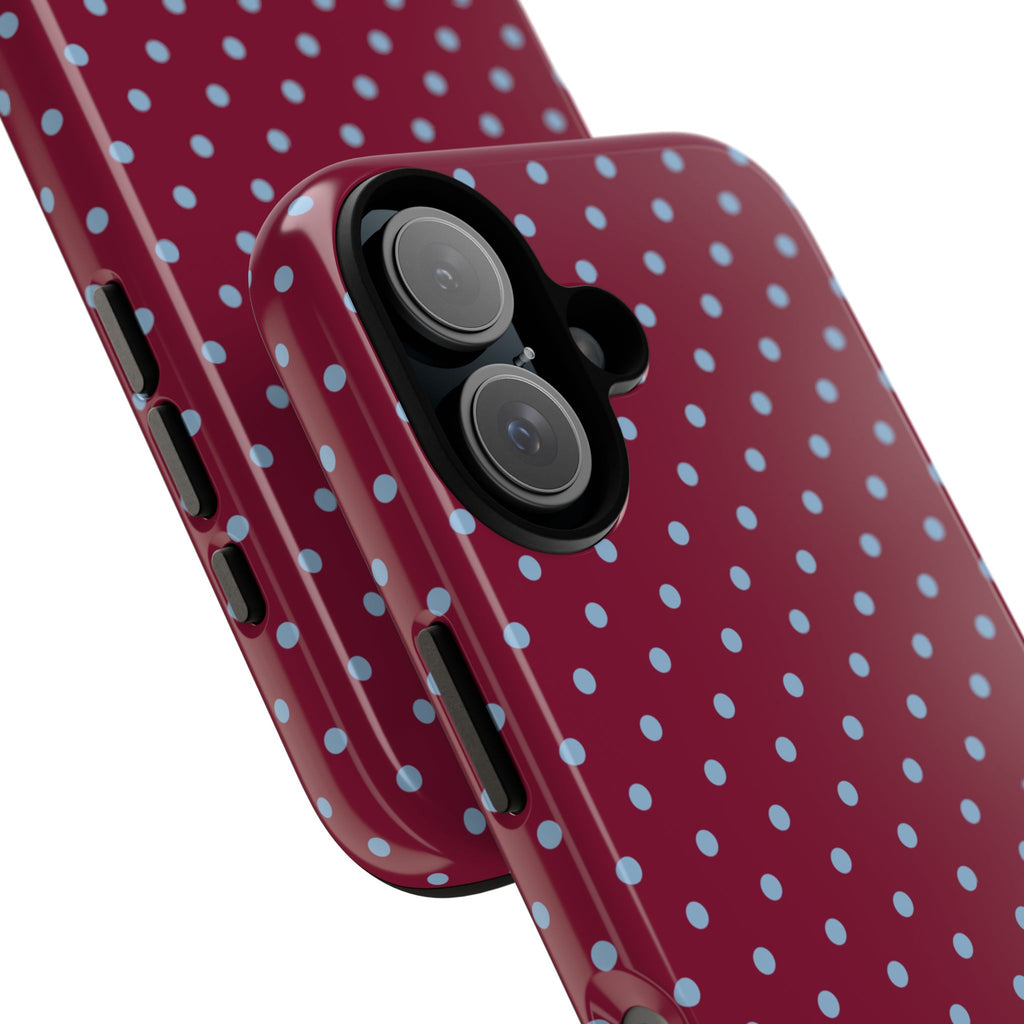 Red Wine Polka Dot Phone Case - Halo Collective