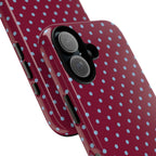 Red Wine Polka Dot Phone Case - Halo Collective