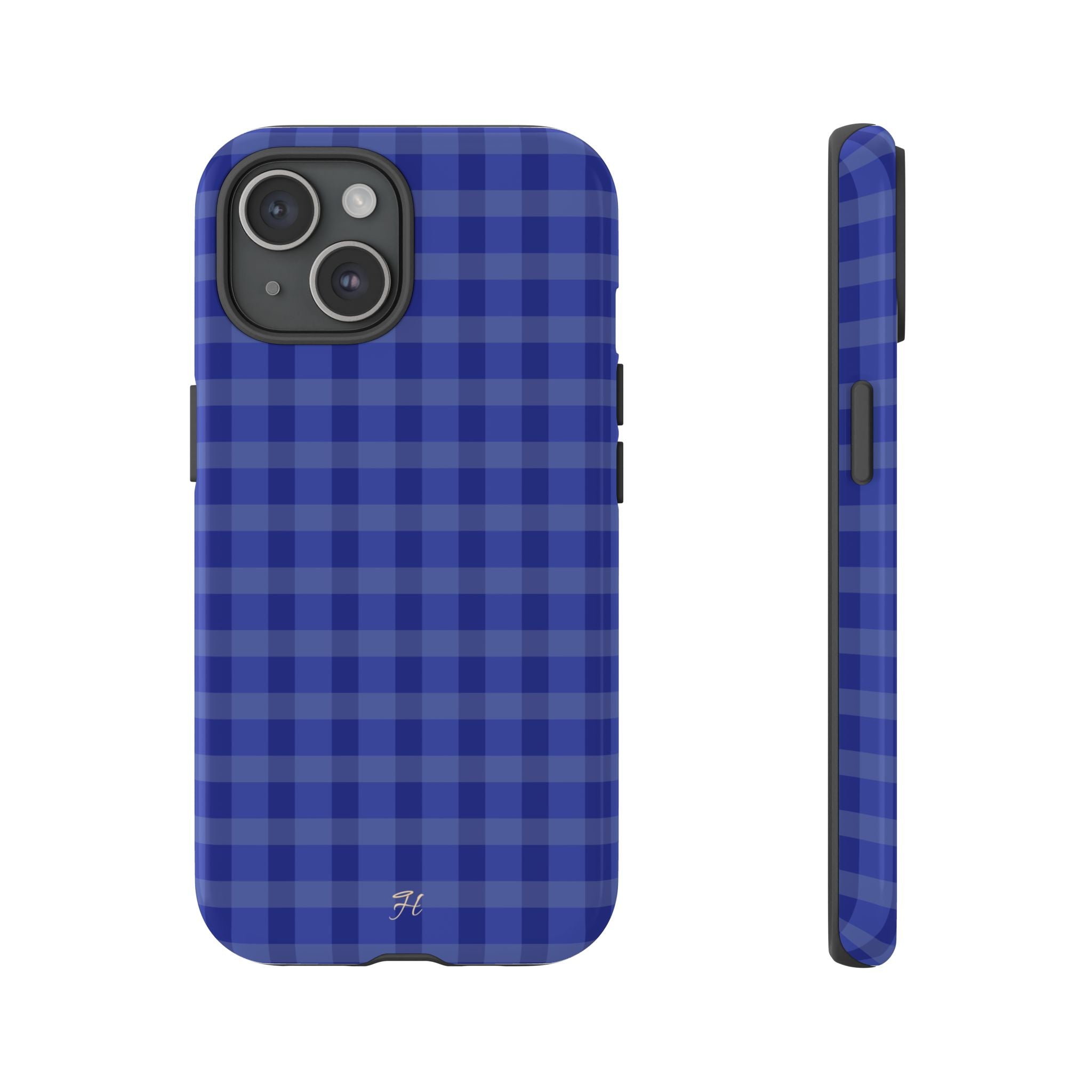 Navy Blue Gingham Phone Case - Halo Collective
