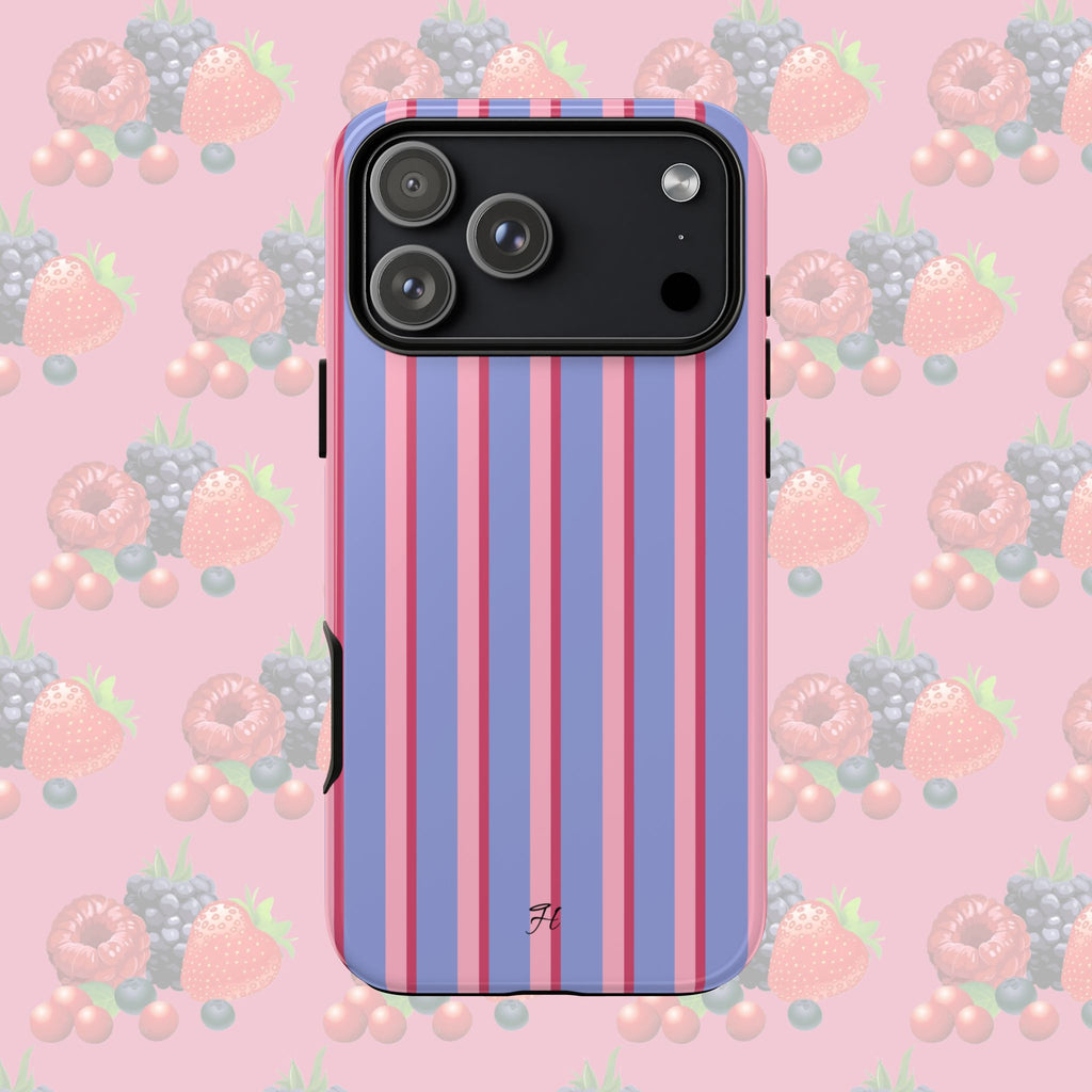 Berry Double Stripe Phone Case