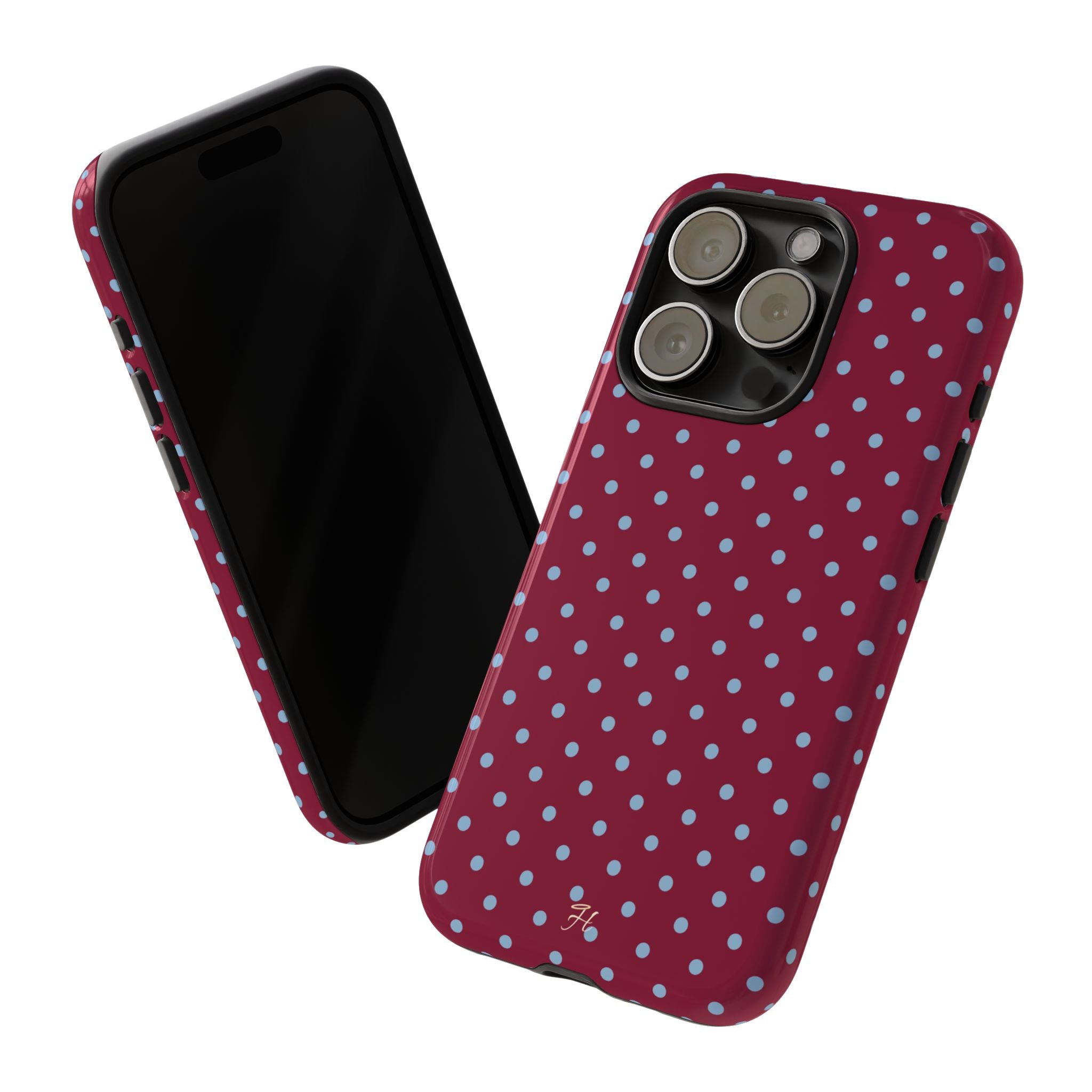 Red Wine Polka Dot Phone Case - Halo Collective
