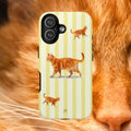 Ginger Tabby Cat Phone Case | Yellow Stripes - Halo Collective