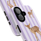 Deer Phone Case | Lavender Stripes - Halo Collective