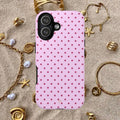 Raspberry Polka Dot Phone Case - Halo Collective