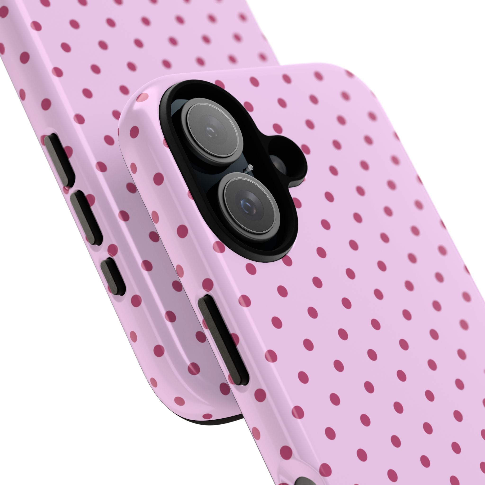 Raspberry Polka Dot Phone Case - Halo Collective
