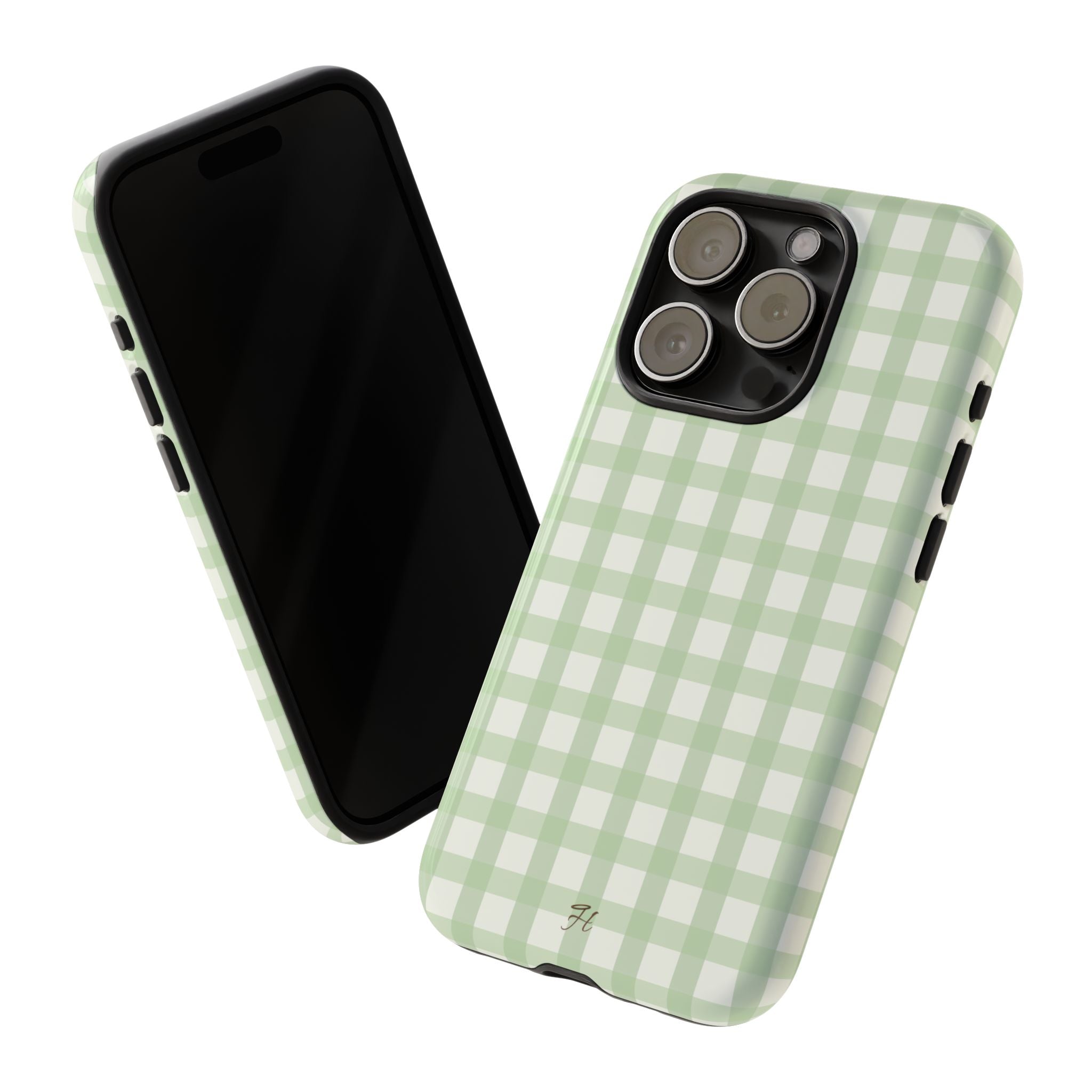 Sage Green Gingham Phone Case - Halo Collective