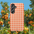 Orange Gingham Phone Case