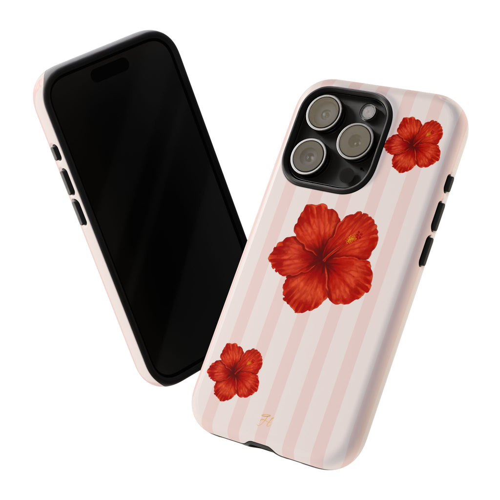Hibiscus Red Phone Case - Halo Collective